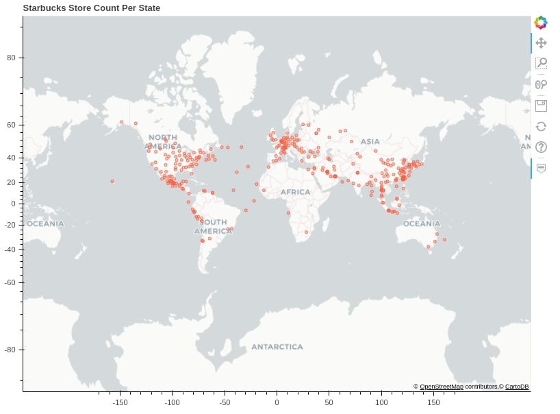 Plotting Maps using Bokeh [Scatter Maps, Connection Maps & Choropleth Maps]