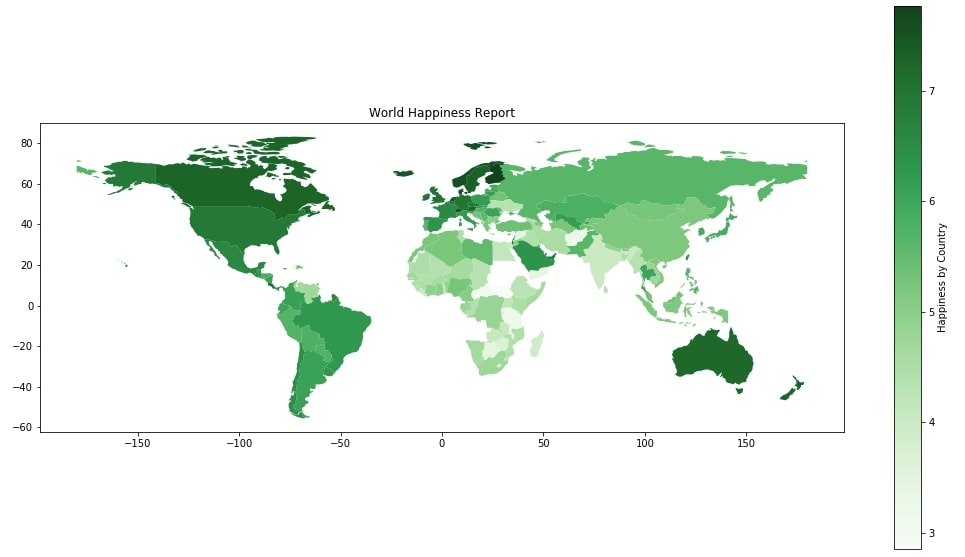 Geopandas Happiness Choropleth Map