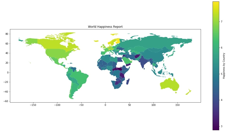 World Happiness Choropleth Map