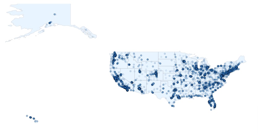 Geoplot - Scatter & Bubble Maps
