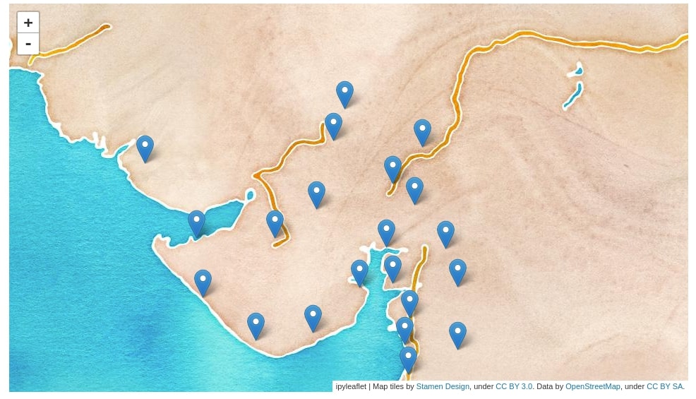 ipyleaflet - Interactive Maps in Python based on leaflet.js