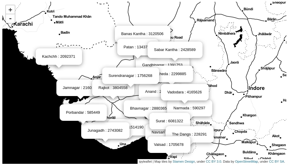 ipyleaflet - Interactive Maps in Python based on leaflet.js
